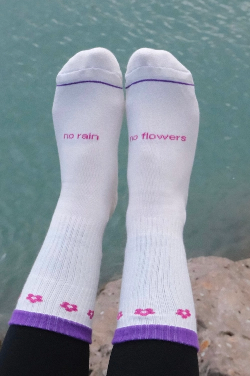 skarpetki antypoślizgowe sporty no rain no flowers