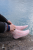 skarpetki pilates crew pink plaid z antypoślizgiem